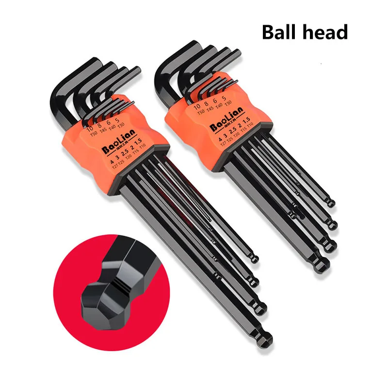 9 шт. отвертка стандартная Шестигранная плоская шариковая звезда звездообразная