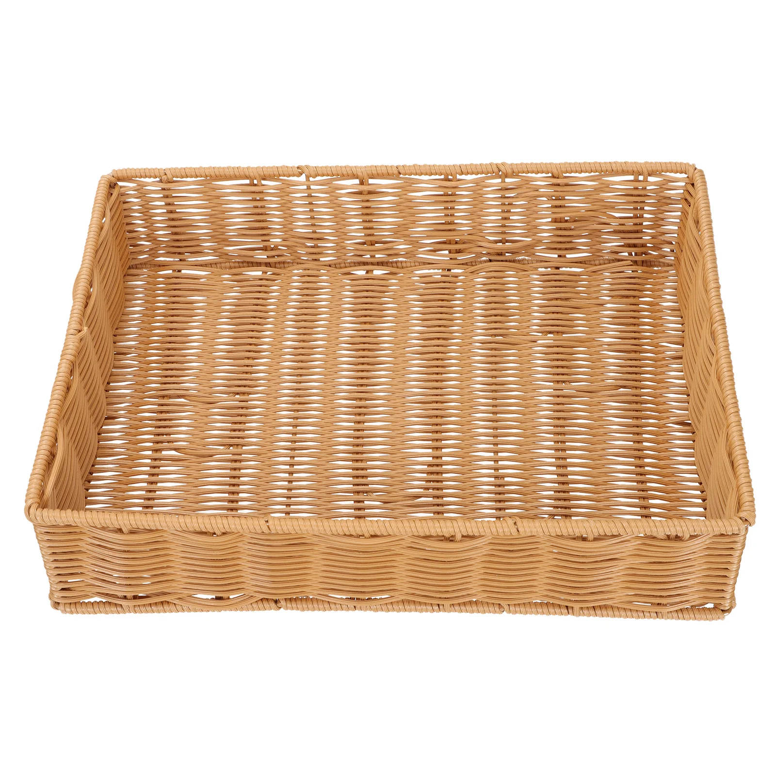 

Basket Storage Baskets Wicker Woven Serving Decorative Hyacinth Organizer Fruit Rattan Tray Bread Food Rectangular Ratten Water
