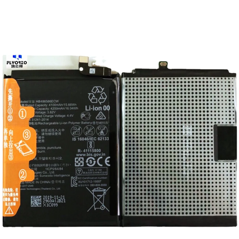 Новый HB 486586 Аккумулятор ECW для мобильного телефона Huawei Mate30 Pro TAS-AN00 Nova6 SE V30