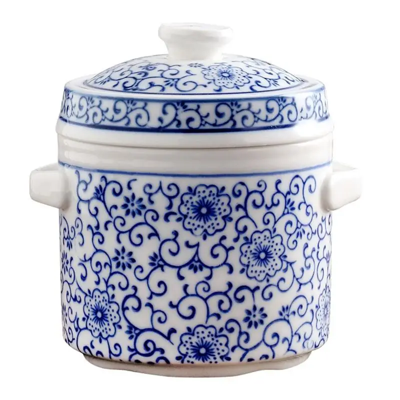 

1Pc Ceramics Stewing Pot Stewing Pot Pot with Lid Soup Pot for Kitchen Restaurant