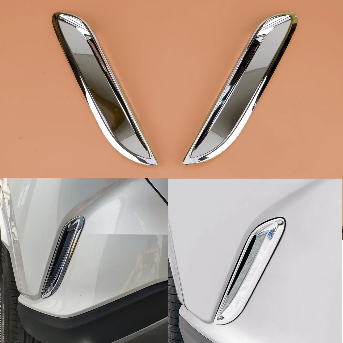 

1 Pair Rear Bumper Air Vent Cover Molding Chrome Style ABS Fit for Lexus RX350 350h 500h 2024 2023