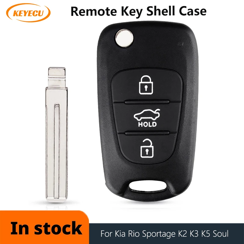 

Раскладной чехол KEYECU для автомобильного ключа-пульта дистанционного управления для Kia Rio 3 Picanto Ceed Cerato Sportage K2 K3 K5 Soul для Hyundai чехол для ключа