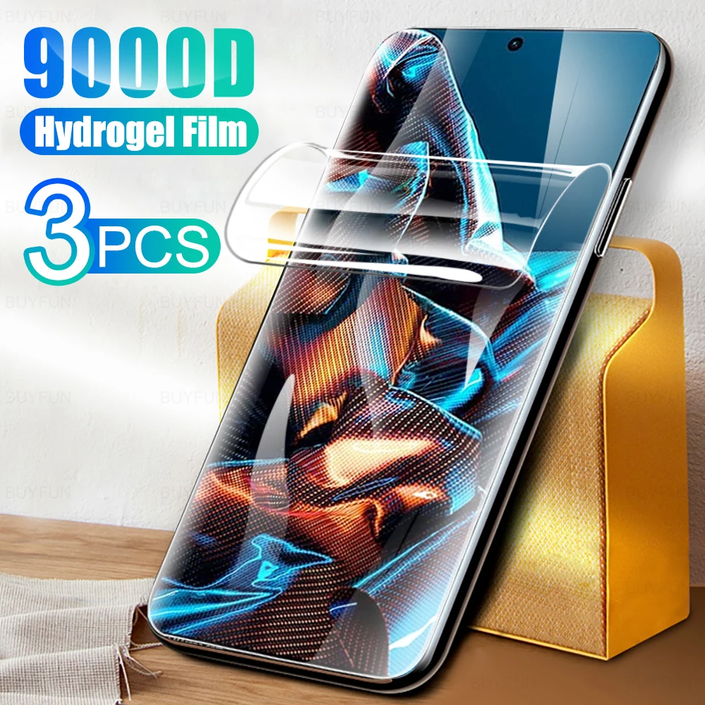 

Гидрогелевые пленки 9000D для Xiaomi Poco X5 Pro 5G M5 4G M3pro M3 M4 X3 NFC X3pro PocoX5, защитная пленка для экрана с полным покрытием, 3 шт.