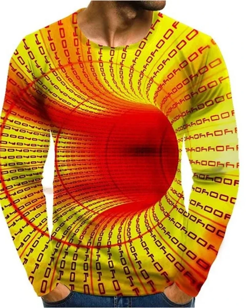 

Графическая Оптическая иллюзия 3D печатная Женская одежда с круглым вырезом Повседневная Классическая футболка мужские футболки для спортзала
