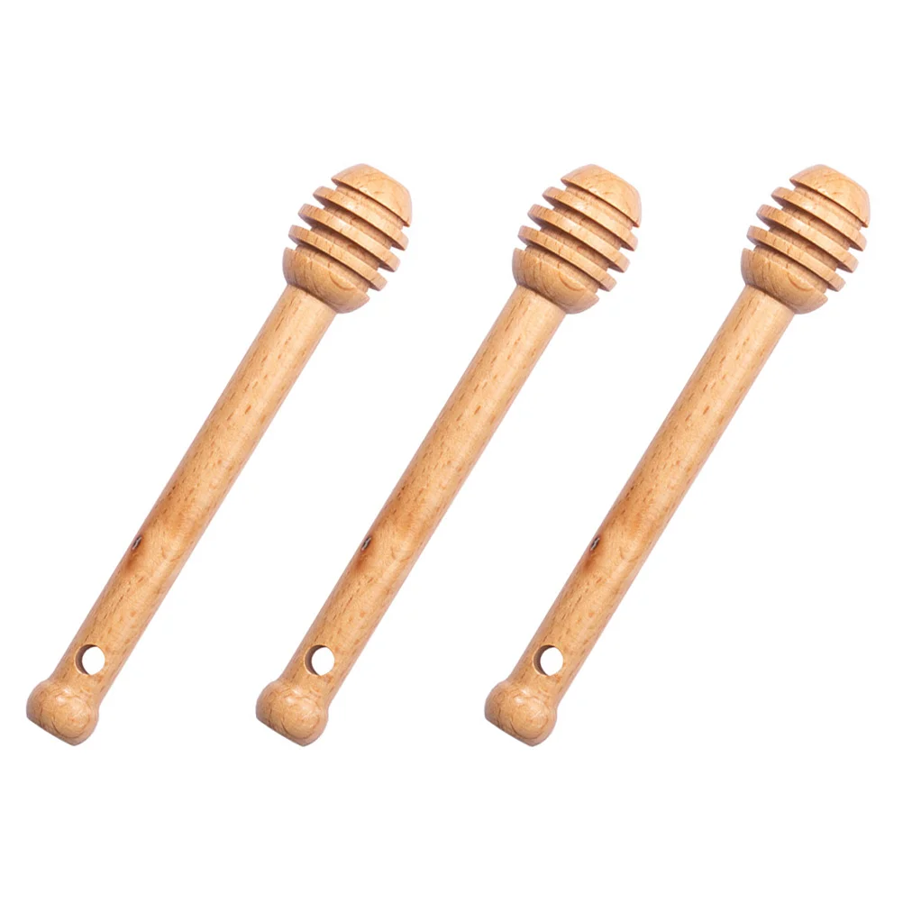 

Honey Stick Stirrer Dipper Mini Spoon Sticks Wooden Server Drizzler Jar Accessories Kids Lunch Syrup Wand Wood Honeycombs
