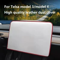 for tesla model 3 2021 model y accessories navigation cover sleeve slip on sunshade screen protector waterproof leather