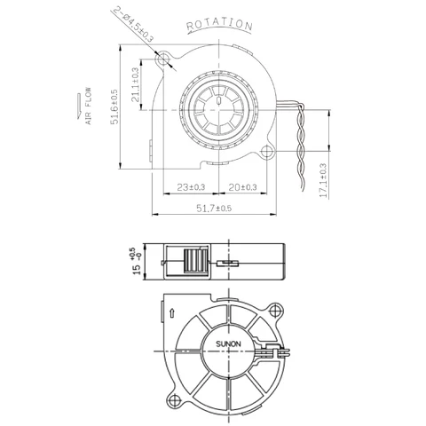 Siboor Turbo Blower Cooling Fan 5015S