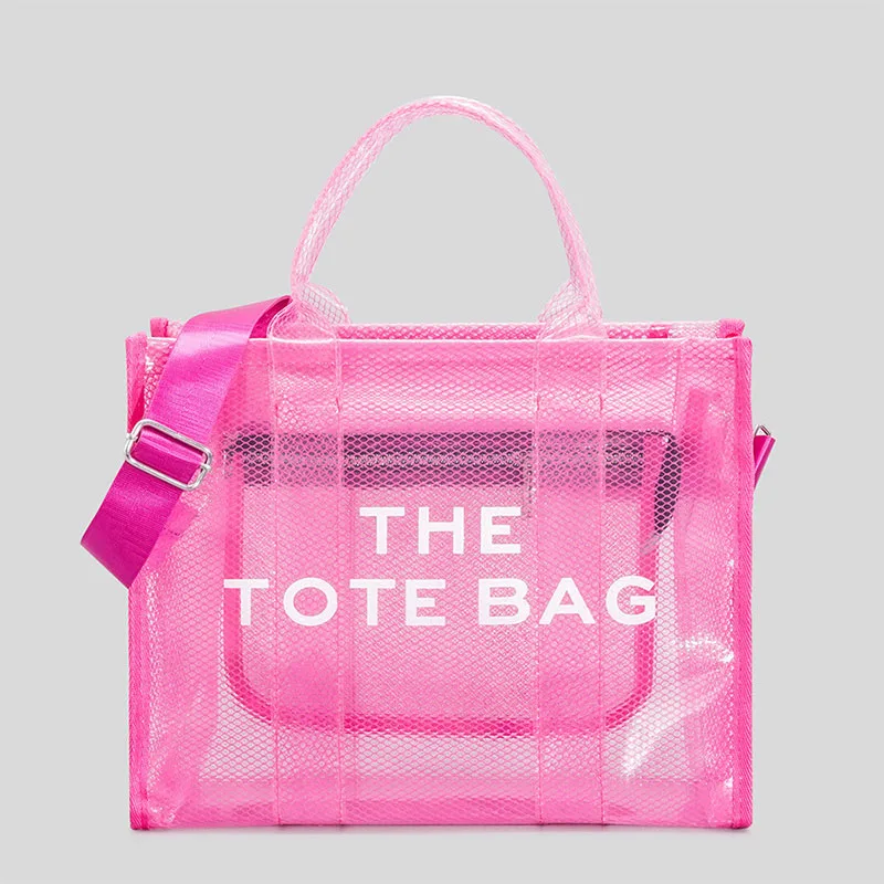 Women Brand Tote Handbag Clear PVC Beach Bag Transparent Large Bag Luxury Designer Shoulder Crossbody Summer Jelly Bags