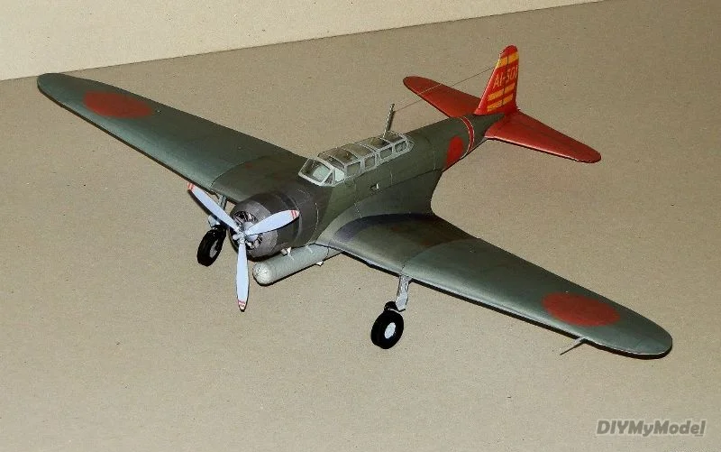 

Японская модель самолета 97 Nakajima b5n2 на основе переносчика, самодельный набор бумажных моделей ручной работы, игрушки ручной работы, пазлы, по...