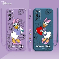 daisy donald duck case for samsung galaxy s22 ultra s20 fe s21 plus 5g s10 s10e s9 s8 note 10 20 multicolor liquid phone coque