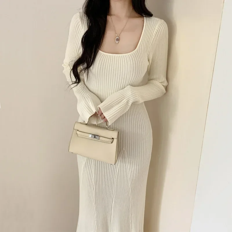 Корейский стиль осенне-зимняя новая облегающая юбка для похудения платье с