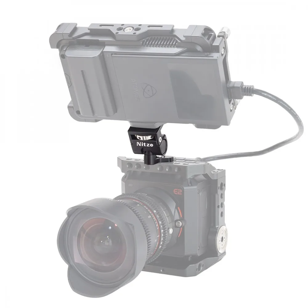 

NITZE ELF SERIES MONITOR HOLDER (3/8"-16 ARRI LOCATING PINS TO 1/4"-20 SCREW) - N54-F4