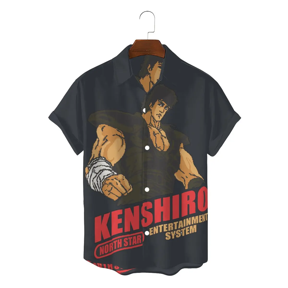

Новейшая гавайская рубашка для мужчин с квадратным вырезом и 3D-принтом кулак Северной Звезды, японская манга, футболка kenshiro 2, отличительная...