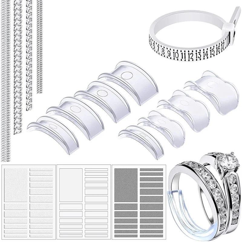 

Invisible Ring Size Adjusters Guard Ring Sizer Loose Ring Size Adjusters With Ring Sizer Measuring Tool Polishing Cloth