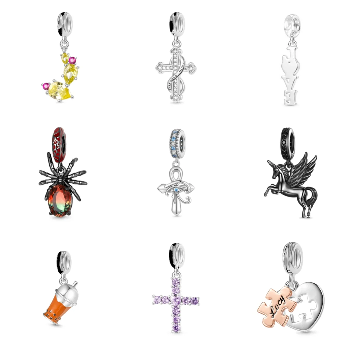 Европейский и американский стиль черное золото кулон Летающая лошадь Q Ведьма