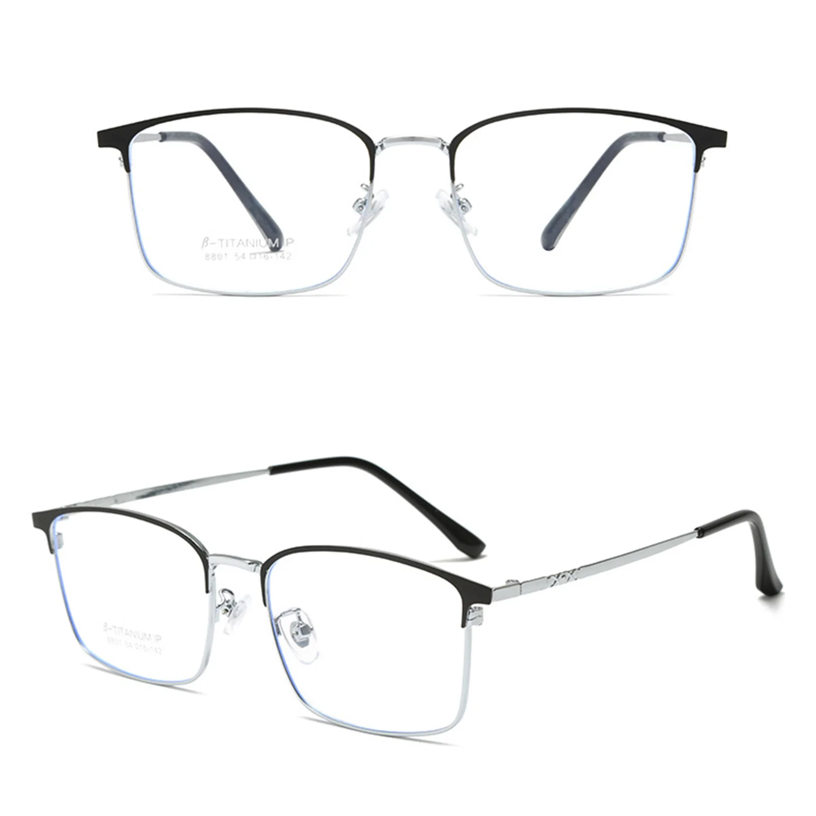 

Unisex Thick Frame Computer Glasses HD Lens Comfortable Wear Light Eyeglasses for Daily Trendy Decoration