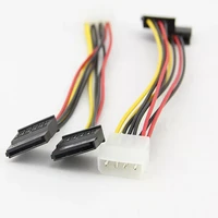 new 4pin ide molex to 2 serial ata sata y splitter hard drive power supply cable convert one standard 4 pins to two female