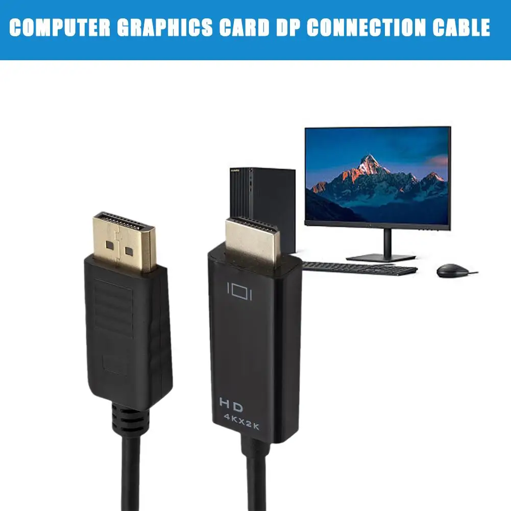 4K 2K DisplayPort-HDMI-совместимый адаптер для видео-и аудиоконвертера 1080P DP-HDMI-совместим с