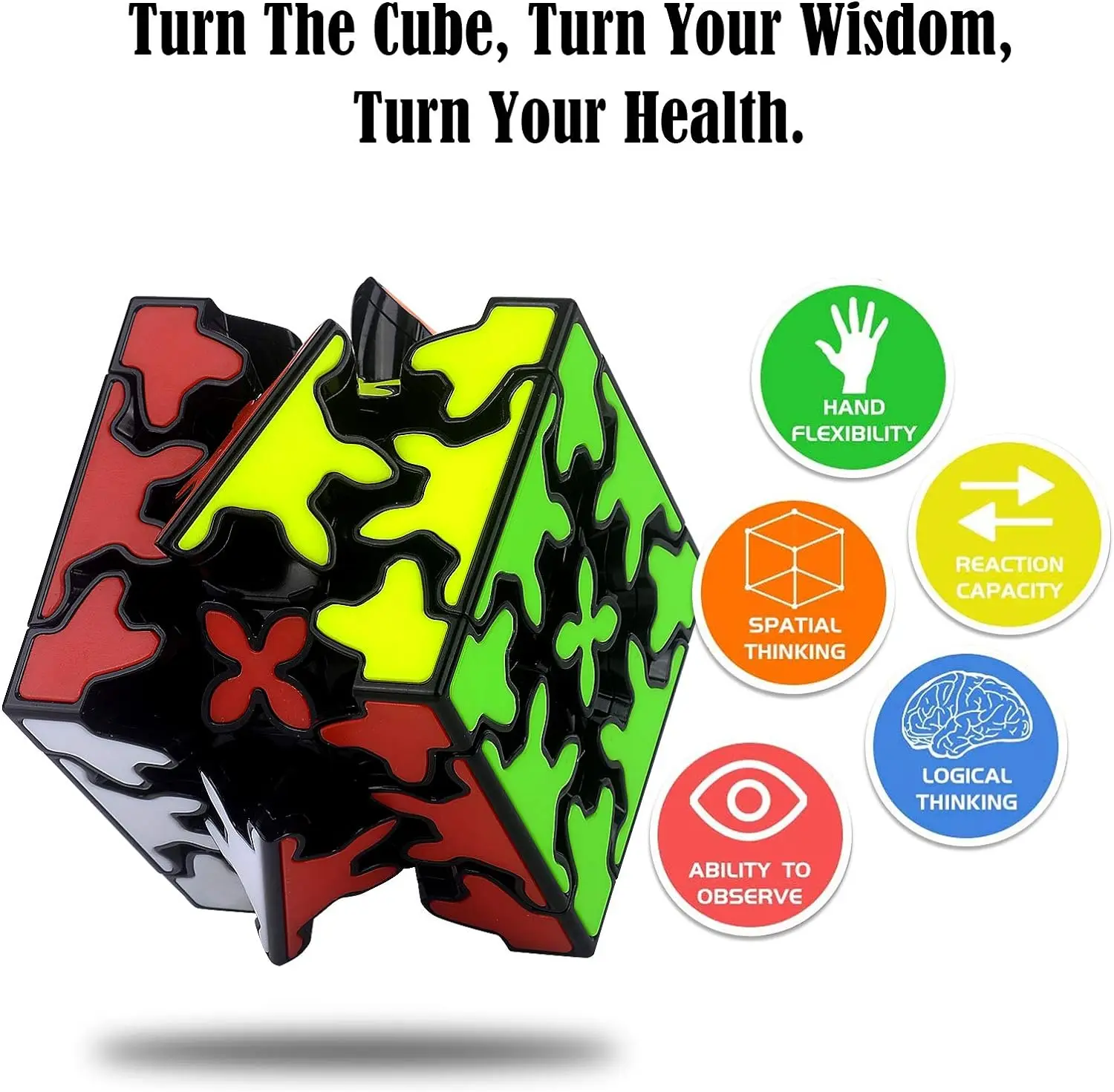 Кубик-головоломка Qiyi 3x3x3 трехмерный вращающийся на 360 градусов