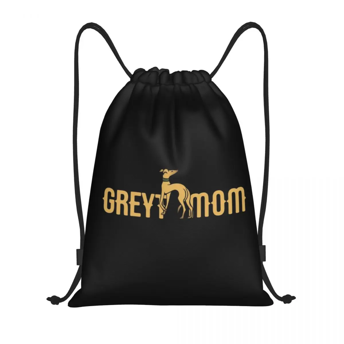 

Greyt Mom Greyhound Dog Drawstring Backpack Women Men Sport Gym Sackpack Portable Whippet Sighthound Puppy Training Bag Sack