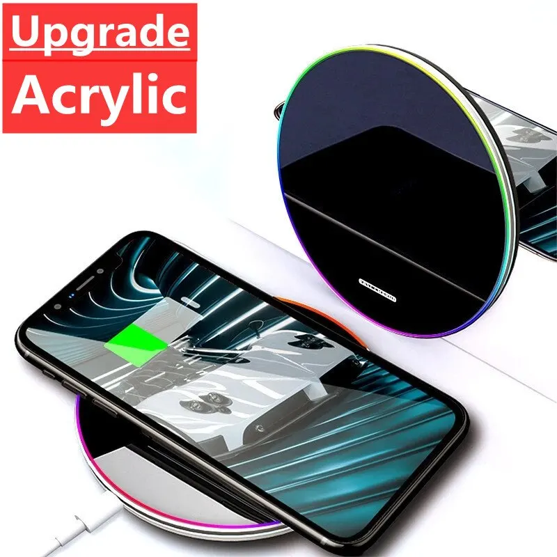 

15W Wireless Charger Pad Stand For iPhone 14 13 12 11 Pro XS X XR 8 Samsung S22 S21 Xiaomi Phone Chargers Fast Charging Station