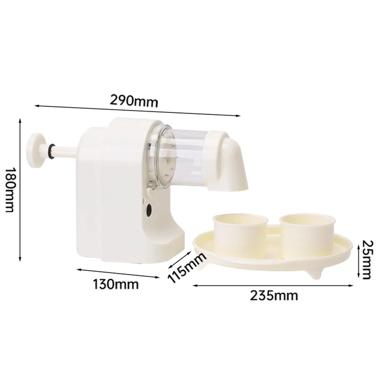 Электрическая дробилка для льда профессиональная машинка бритья с лотком