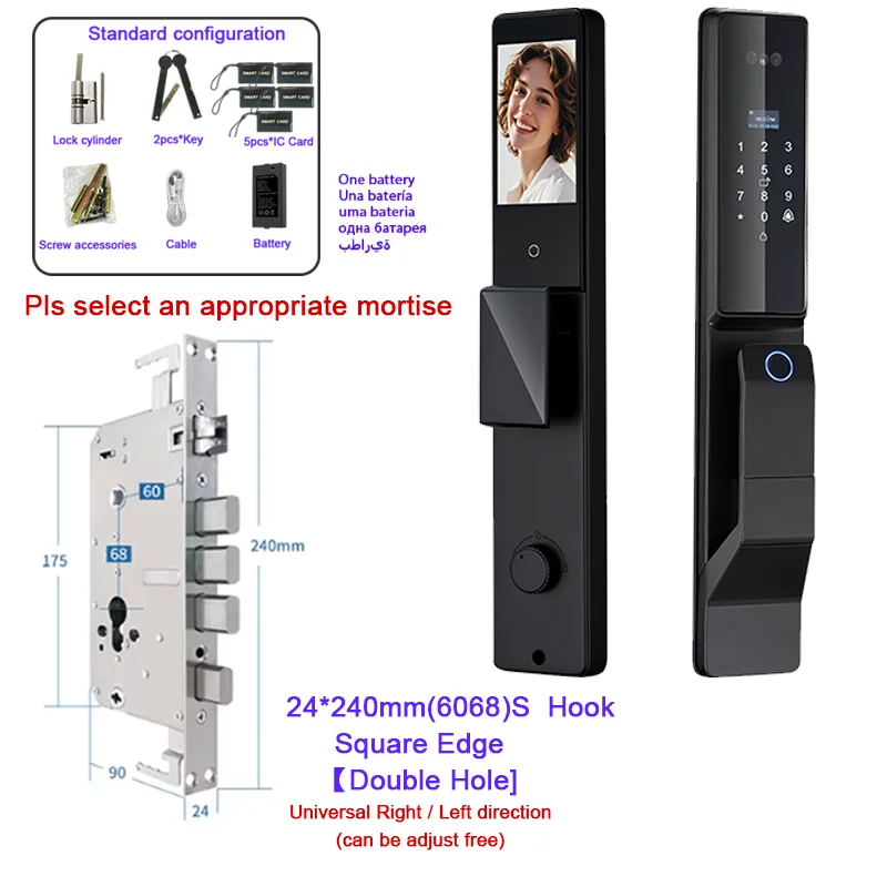 Умный водонепроницаемый дверной замок Tuya с распознаванием лиц