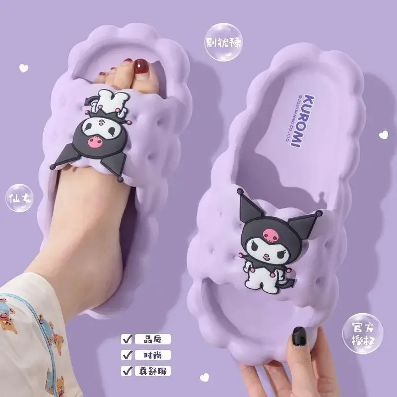 Sanrio Hello Kitty тапочки Kuromi Cinnamoroll домашние удобные противоскользящие милые на