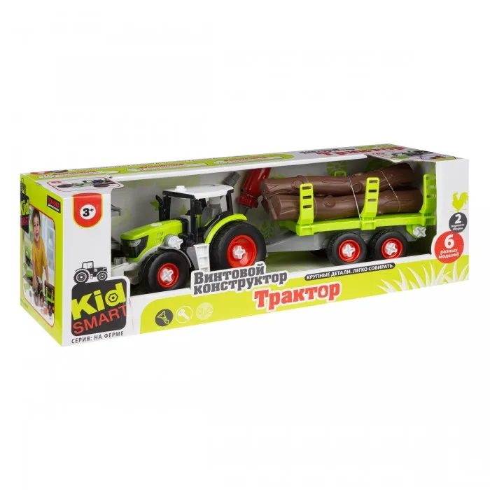 Конструктор Ningbo Union Vision Набор для сборки Трактора-лесовоза с прицепом - купить по