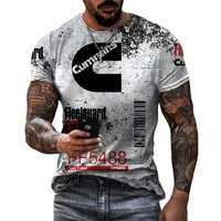 2022 retro classic european and american style short sleeved mens casual printed round neck t shirt