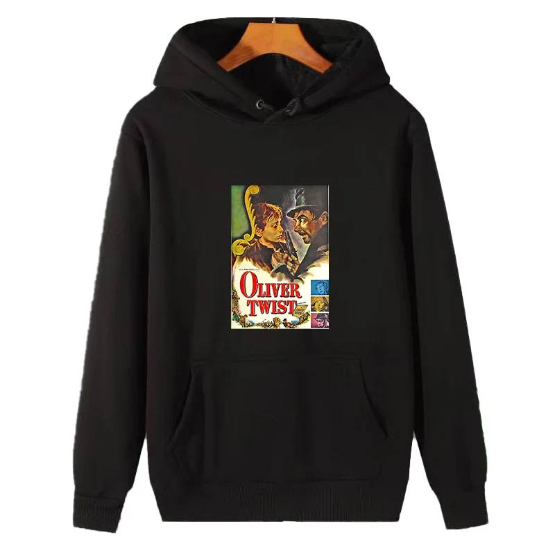 Oliver Twist Movie Poster graphic fleece hoodie winter Hooded sweatshirts cotton thick sweater hoodie Men's sportswear