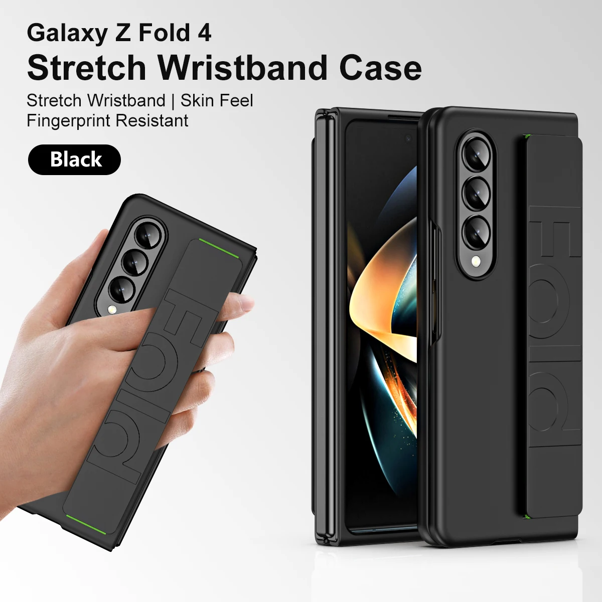 

Эластичный Защитный чехол с ремешком на запястье для Samsung Galaxy Z, Складывающийся 3 раза, 4 дюйма, противоударный деловой чехол для телефона, складной кожаный чехол на заднюю панель