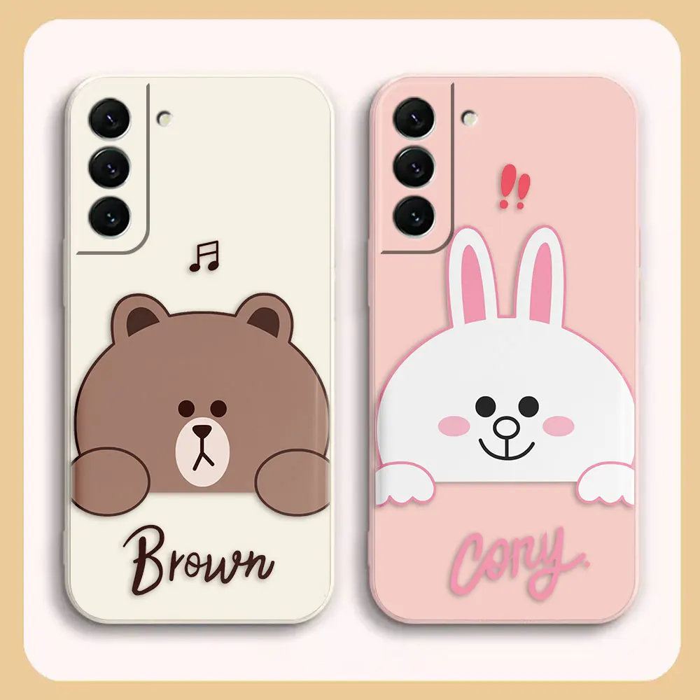 

Case For Samsung Galaxy S23 S22 S21 S20 FE S11 S11E S10 S10E S9 S30 Ultra Plus 4G 5G Case Funda Cqoue Shell Capa Cute Brown Bear