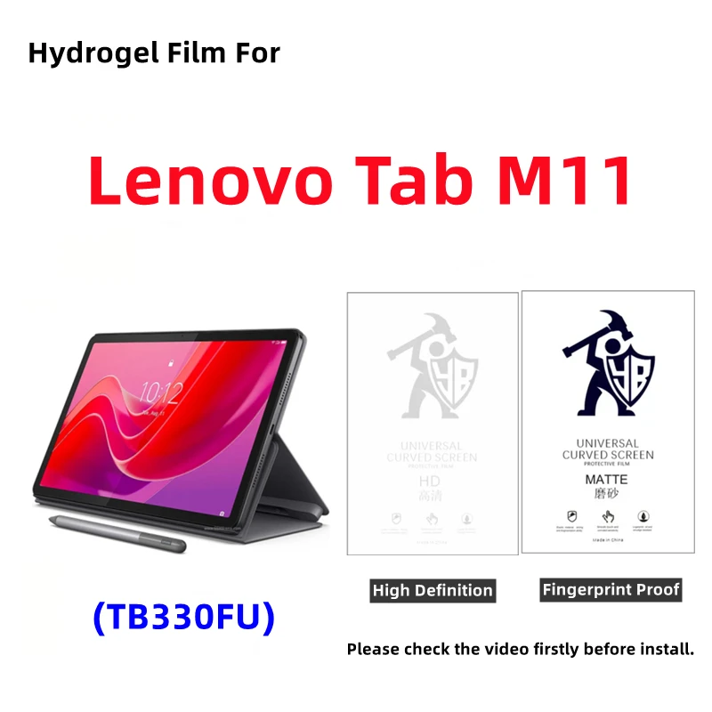 Фото Гидрогелевая пленка для планшетов Lenovo Tab M11, 2 шт., матовая защитная пленка для LENOVO Tab M11 11,0 дюйма TB330FU, прозрачная защита №1