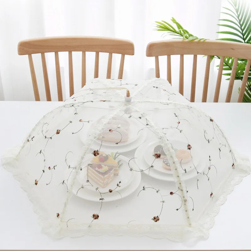 

Новинка чехол для еды в скандинавском стиле защита от комаров пыль кухонное приспособление складное кружевное защитное покрытие для фрукт...