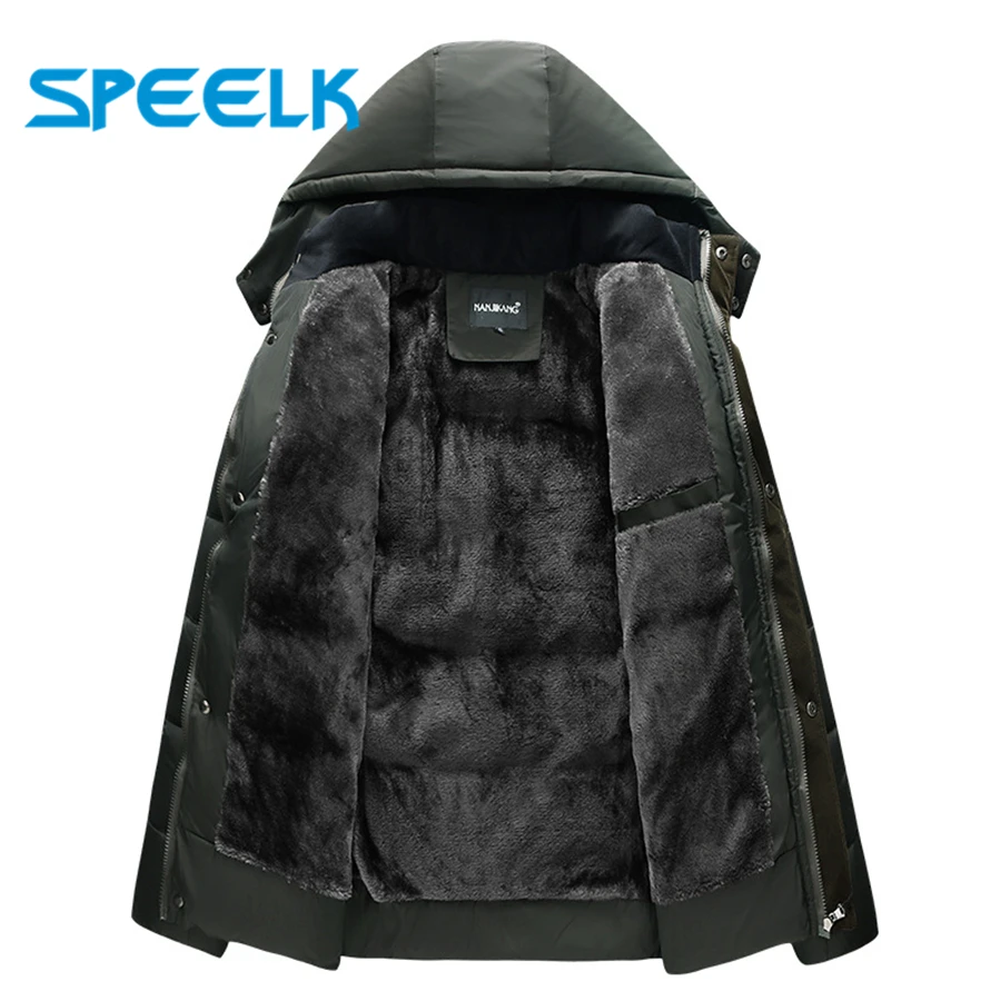 2022 Hooded Down Jacket Men Winter Thick Cotton Jackets Male Autumn Causal Parkas Outwear Windbreaker Large Fur Collar Coat