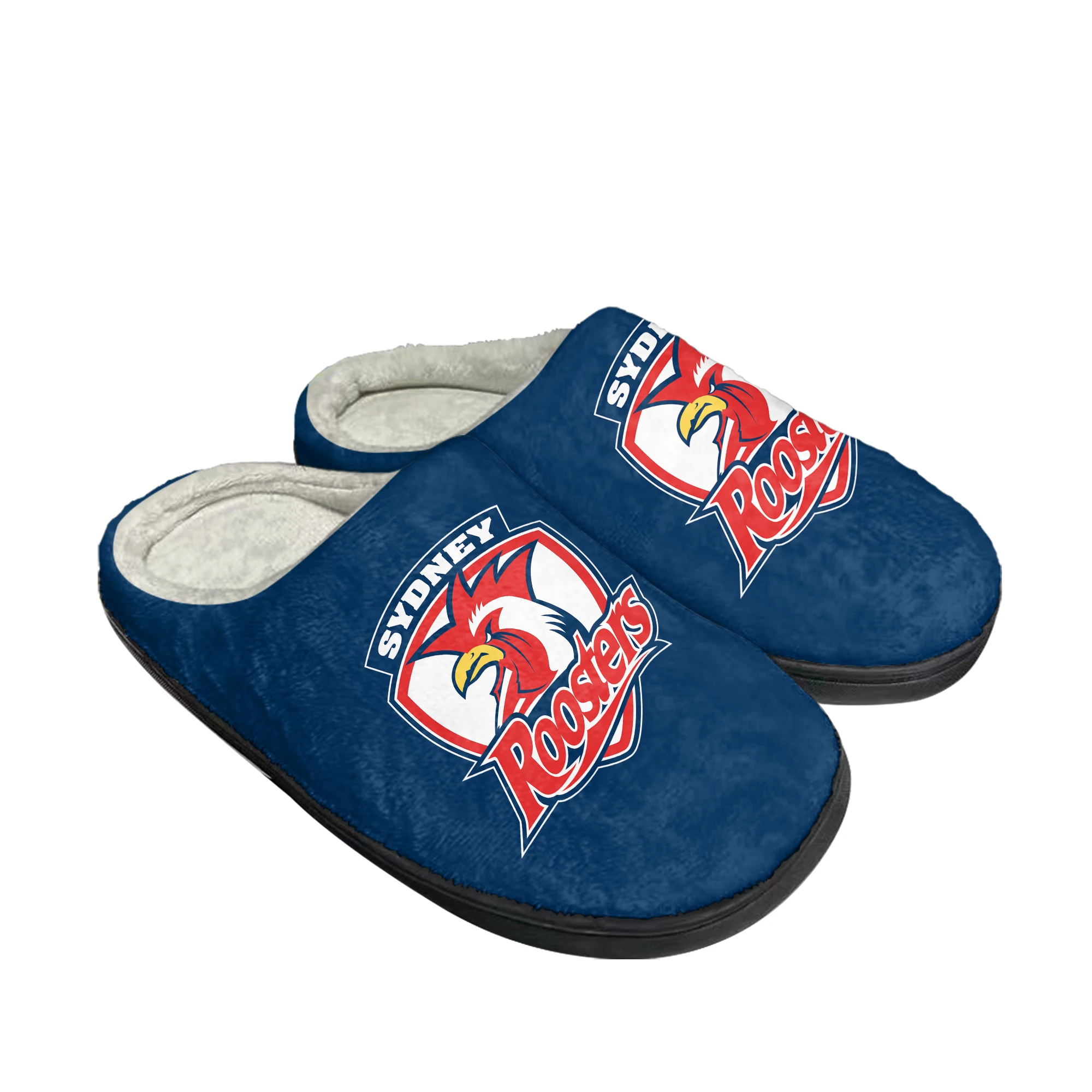 

Sydney Roosters Australian Rugby Home Cotton Slippers Mens Womens Plush Bedroom Casual Keep Warm Shoes Thermal Indoor DIY Shoe