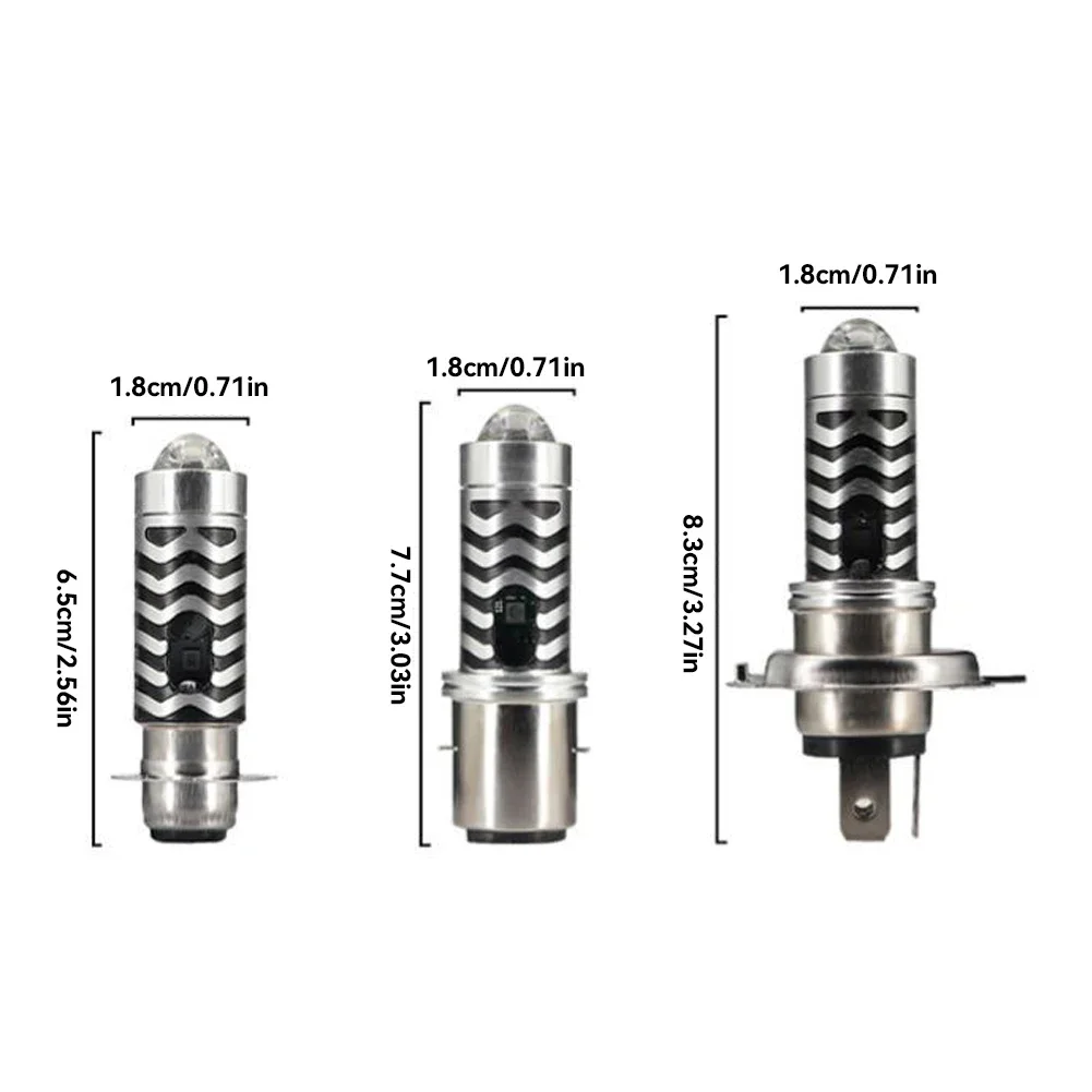 1 шт. H4 светодиодные двухцветные лампы для мотоциклетных фар BA20D S2 P15D H6 6000K Hi/Lo Beam 12