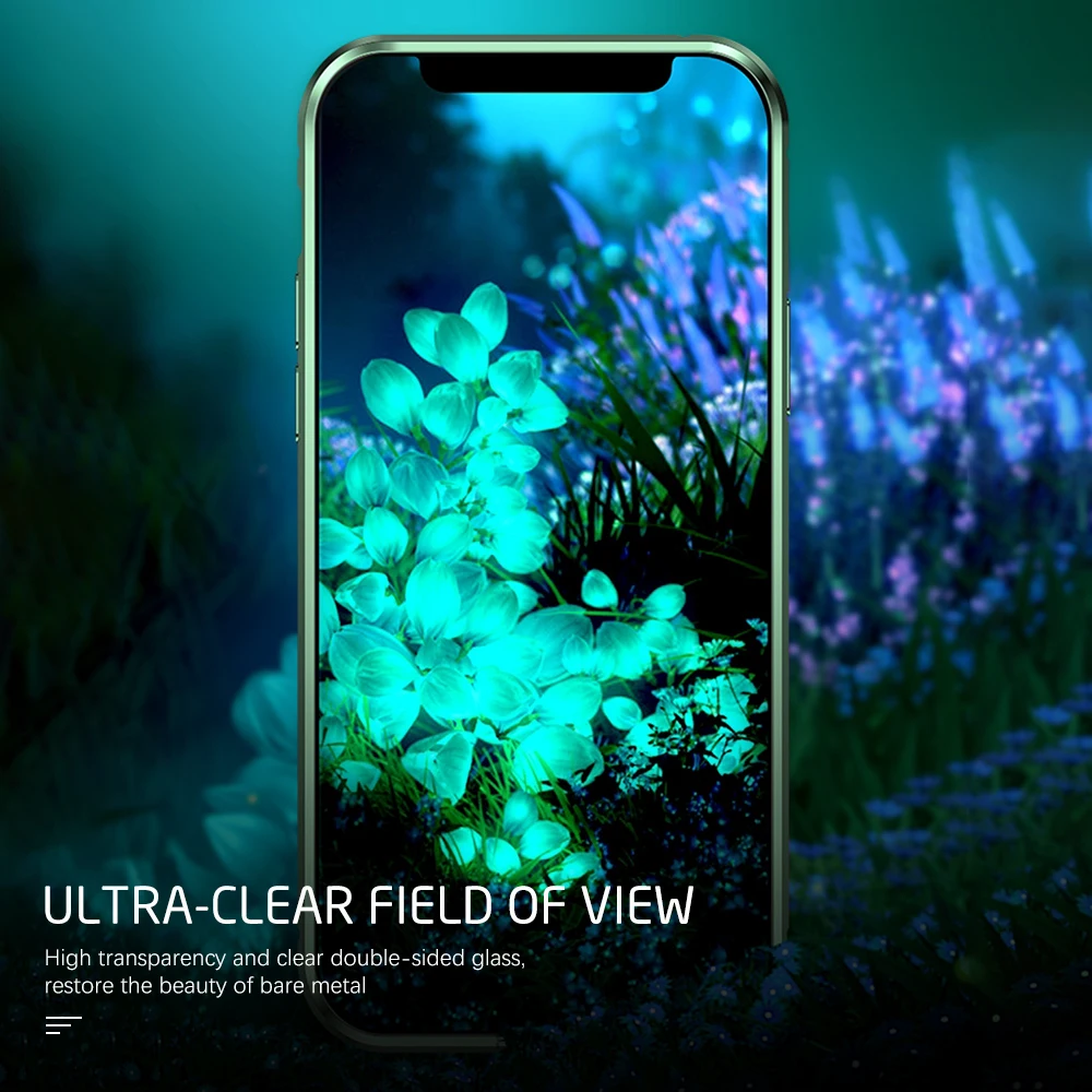 360 ° Металлический магнитный флип-чехол для Samsung Galaxy A55 5G двухстороннее закаленное