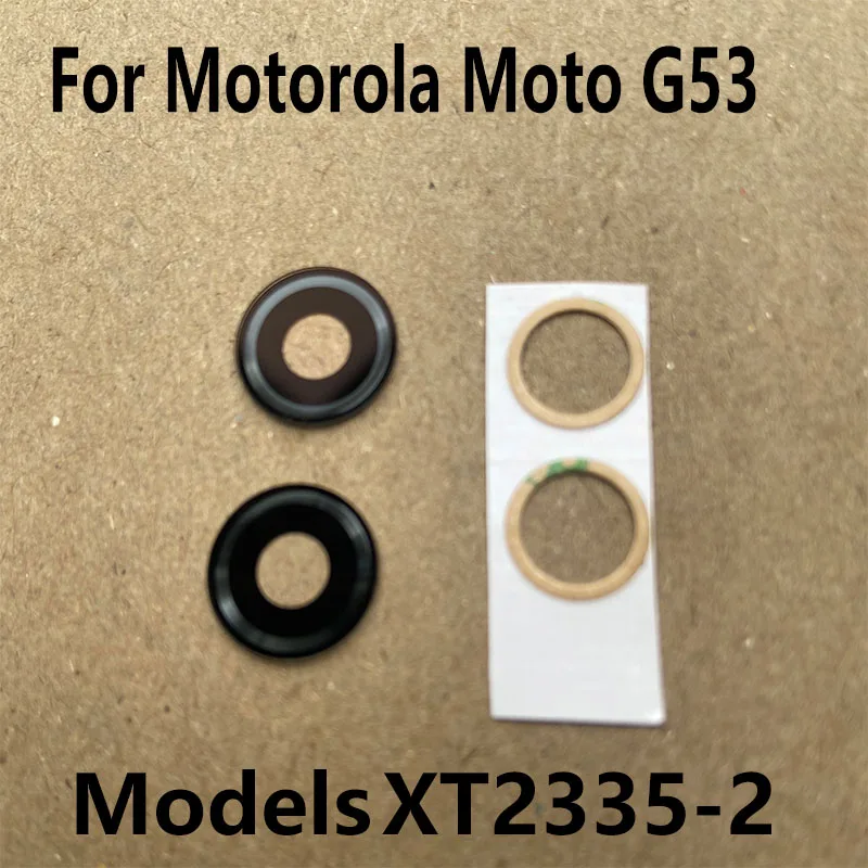 Фото 2 шт. для Motorola Moto G53 объектив задней камеры стеклянный объектив задней камеры с клеевым клеем замена XT2335-2 №1
