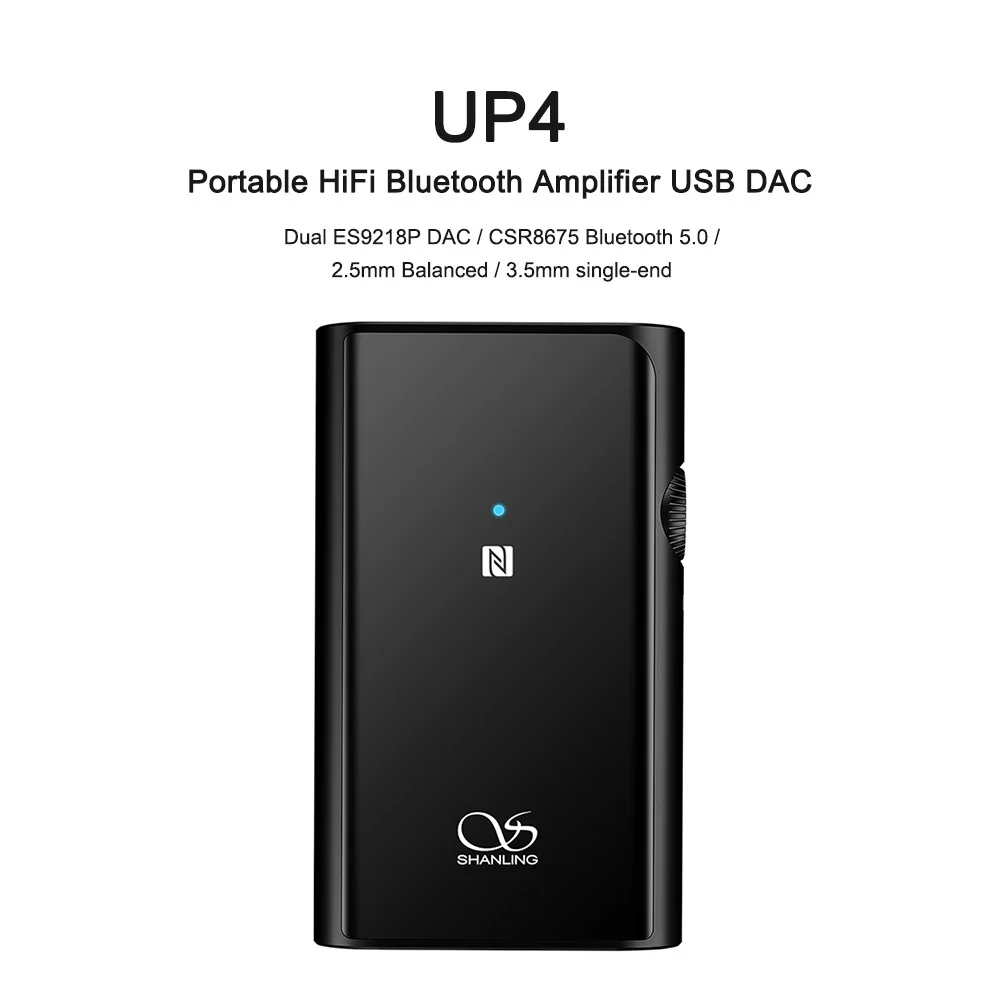 

Top UP4 Hi-res Bluetooth 5.0 Receiver USB DAC AMP Headphone Amplifier Dual ES9218P chip 2.5+3.5mm Output LDAC/APTX/AAC