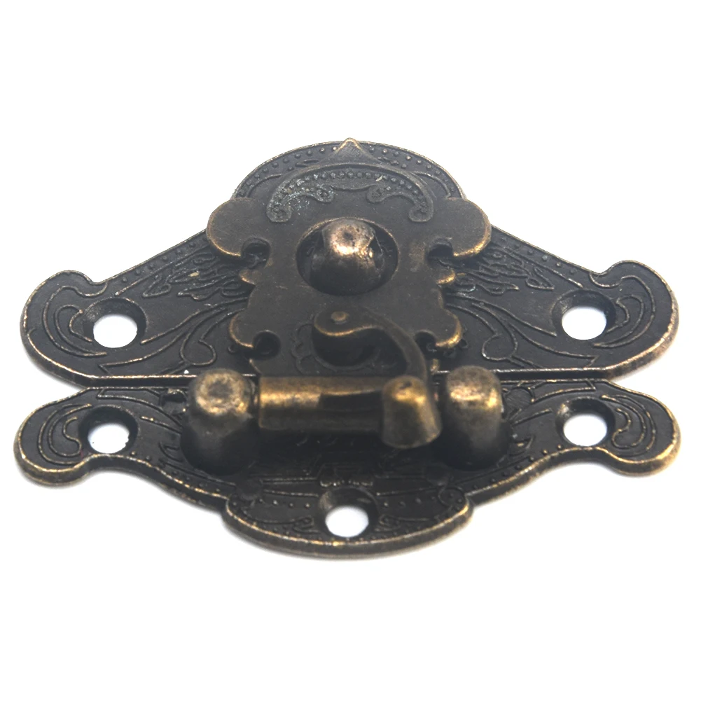 

For Furniture Easy Install Retro Mini Antique Hardware Accessories With Screws Zinc Alloy Home Jewelry Box Hasp