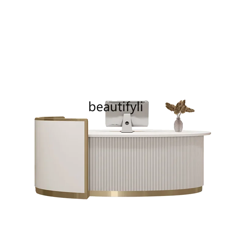 Легкий роскошный салон красоты касса магазин одежды краска барная стойка