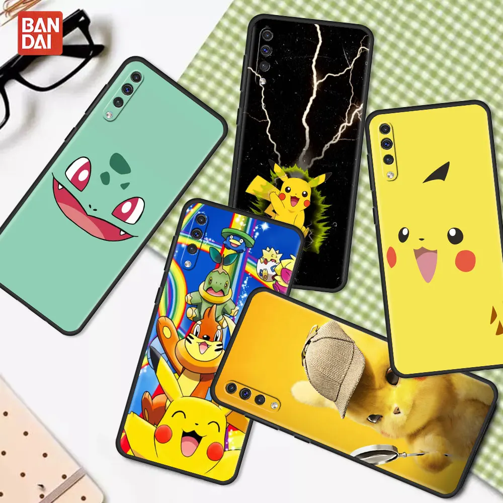 

Pokemon Cartoon Case For Samsung Galaxy A50 A10 M31 A70 A30 A20e A40 A10s M30s M51 F42 5G Black Soft Phone Cover