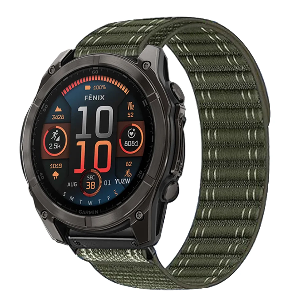 1 шт. нейлоновый ремешок Quickfit 22 мм или 26 для Garmin Fenix E 8 7 7X 6 6X/Epix Pro Gen2 тканый