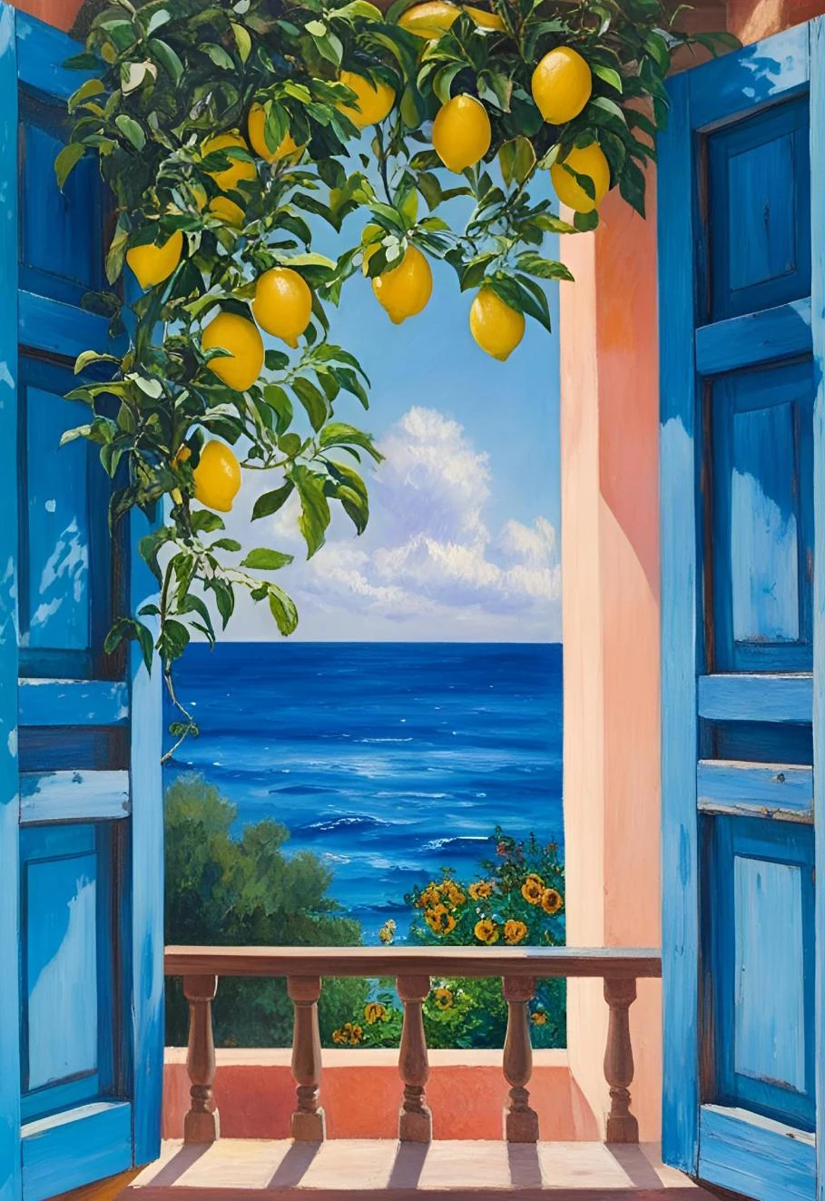 

Печать на холсте "Средиземноморская Италия"