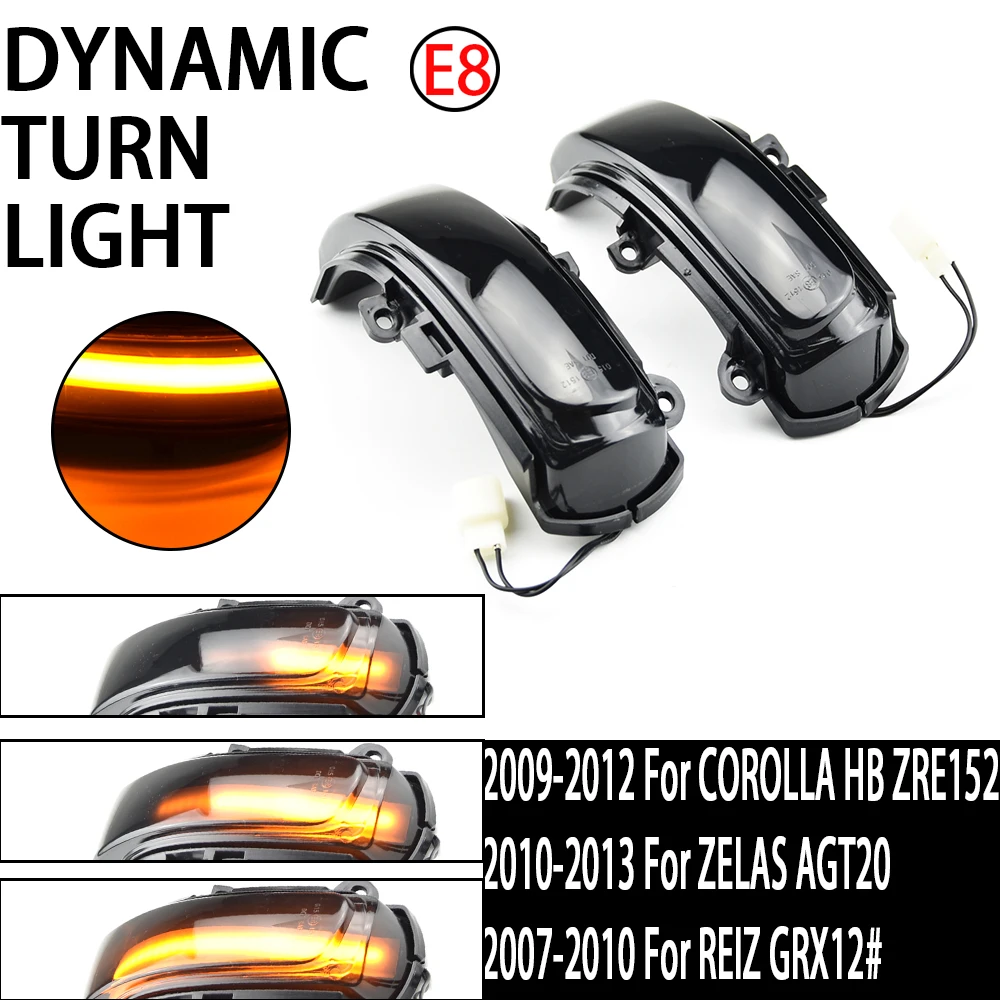 

Динамический сигнал рулевого управления, светодиодный индикатор зеркала заднего вида, вспышка для Toyota COROLLA ZELAS REIZ AURIS Scion BLADE MARK