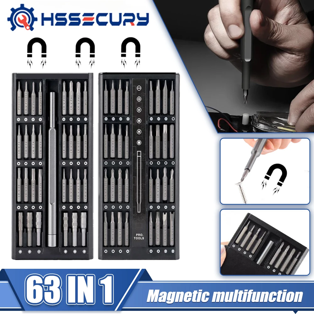 

63/25 in 1 Magnetic Screwdriver Set with Handle Professional Screw Bits Tools For Xiaomi Iphone PC Multifunction Repair Tool Kit