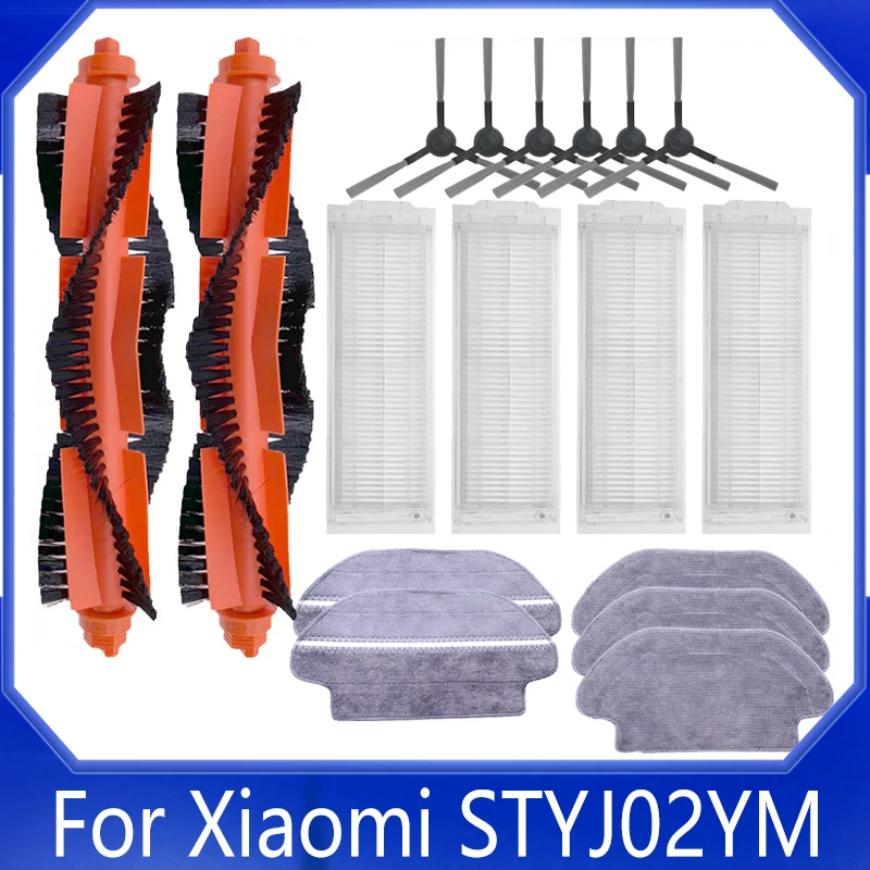 

For Xiaomi Mijia LDS STYJ02YM V-RVCLM21B Conga 3290 3490 3690 3890 Viomi V2 PRO V3 SE Mop 2S 3C Hepa Filter Side Main Brush Mop