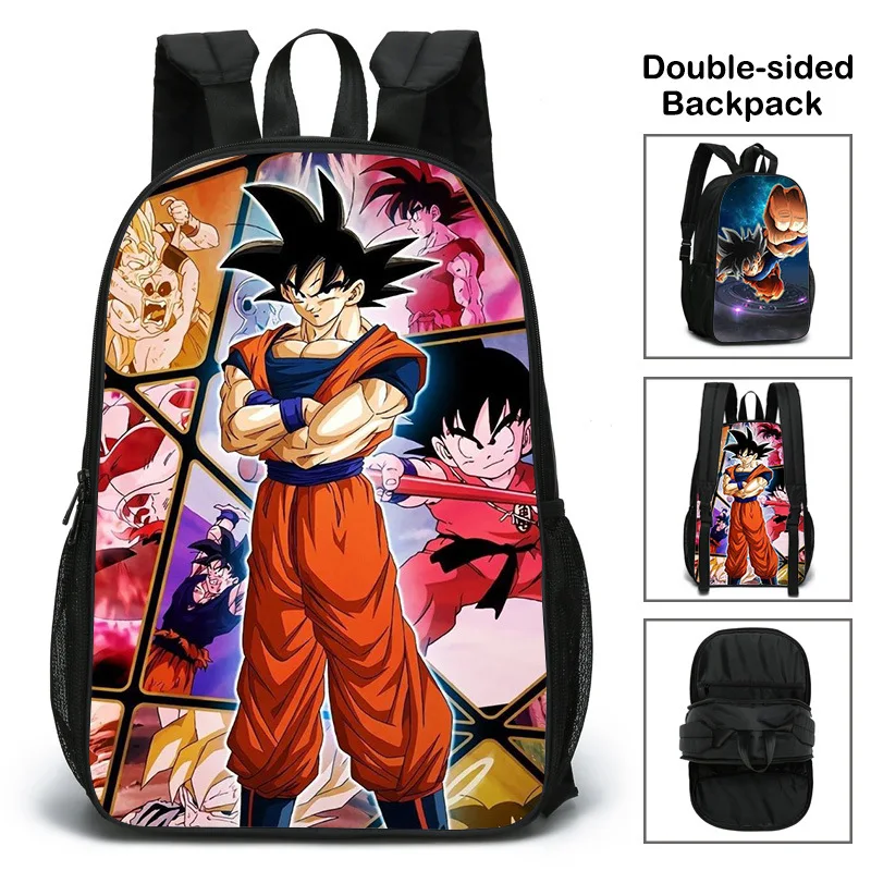 

Рюкзак Son Goku мужской для книг, нейлоновый водонепроницаемый двухсторонний ранец большой вместимости с мультипликационными персонажами из ...